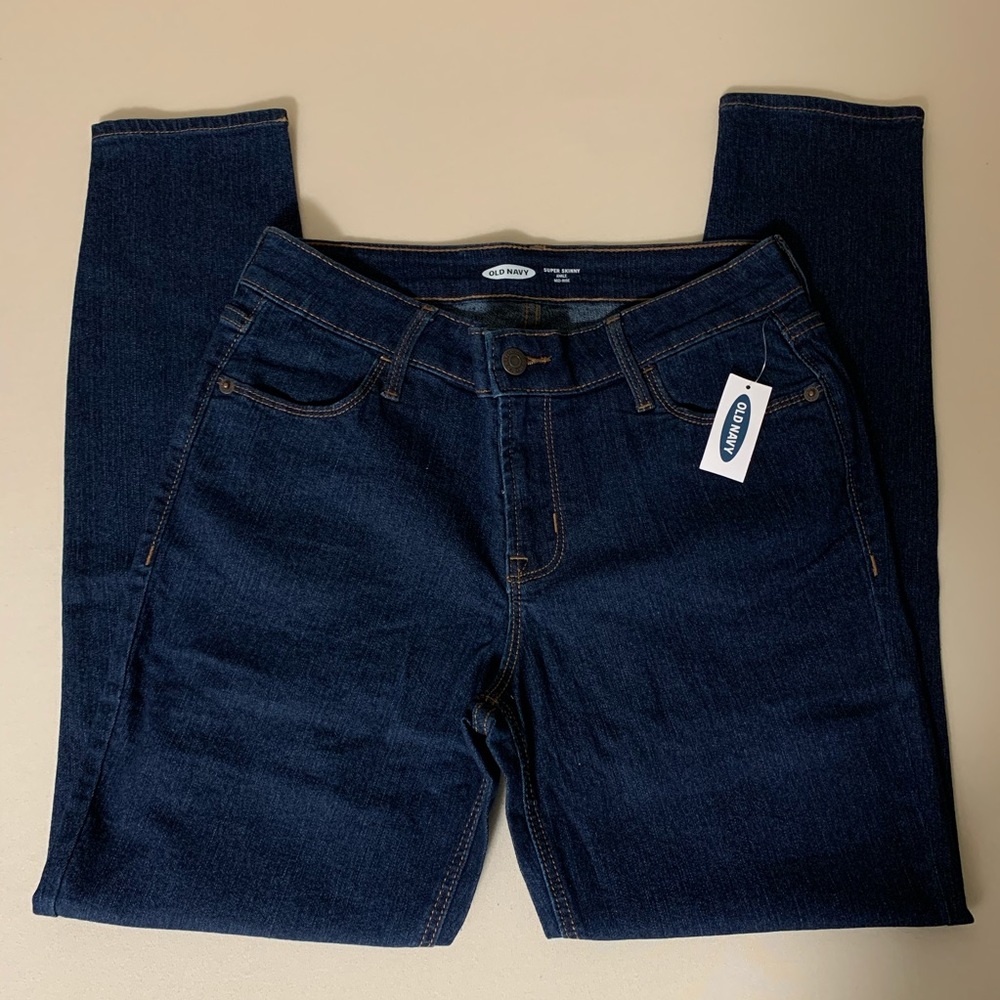NWT Old Navy Mid-Rise Super Skinny Ankle Jeans - Picture 1 of 7